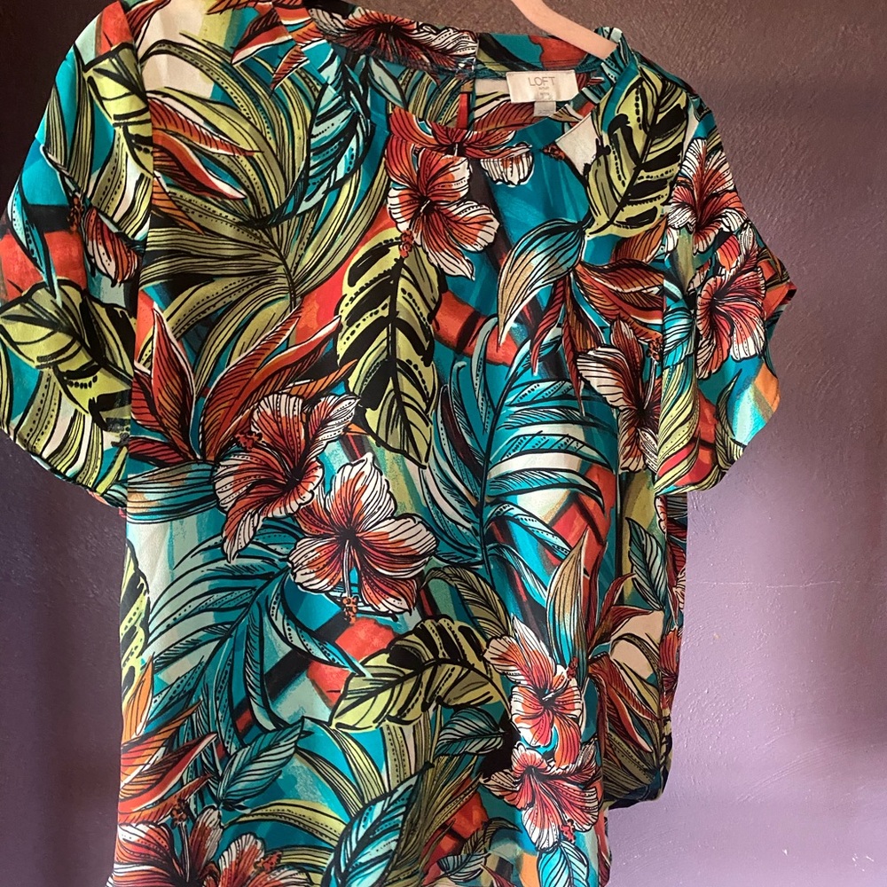 Loft Outlet Floral Print Top